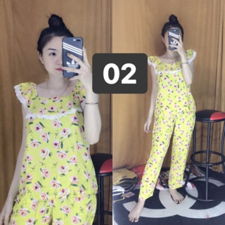 Đồ bộ tole hàn áo cổ bèo quần dài