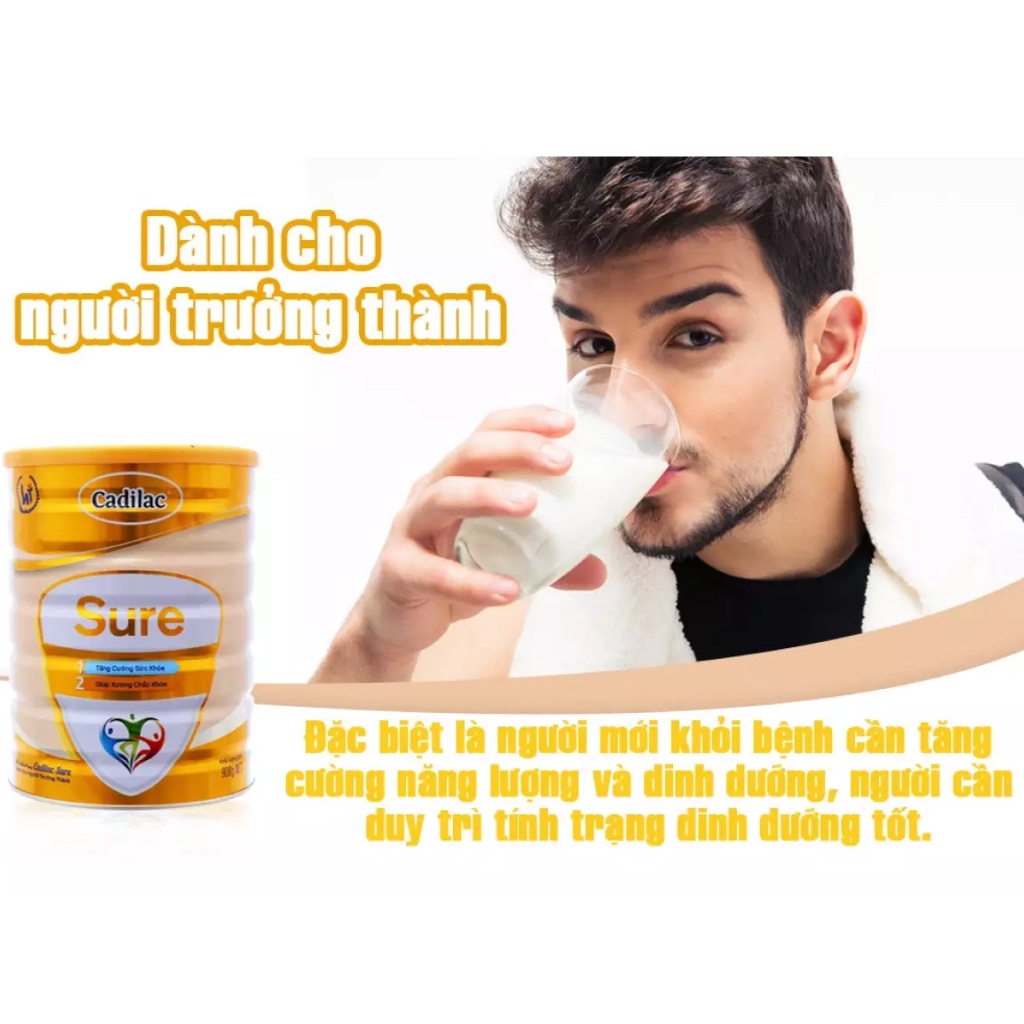 [ Giảm Sốc ] Sữa bột Cadilac Sure lon 900g