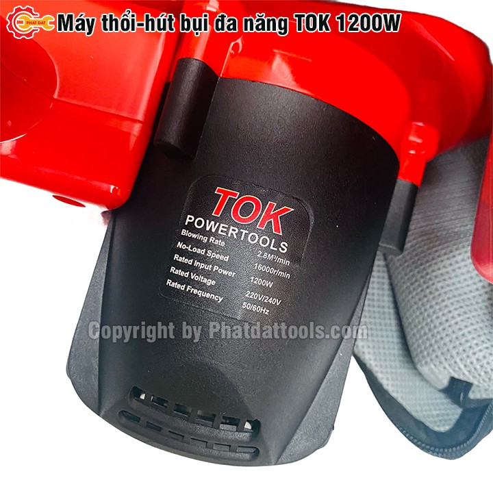 Máy thổi hút bụi 2 chức năng TOK 1200W-Hàng chính hãng-Hút thổi siêu khỏe-Bảo hành 6 tháng