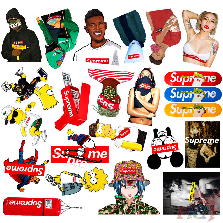 Set 100 Miếng Dán Chữ Supreme Cá Tính
