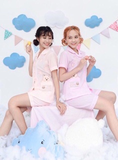 Bộ pijama thêu gấu, hàng nhập