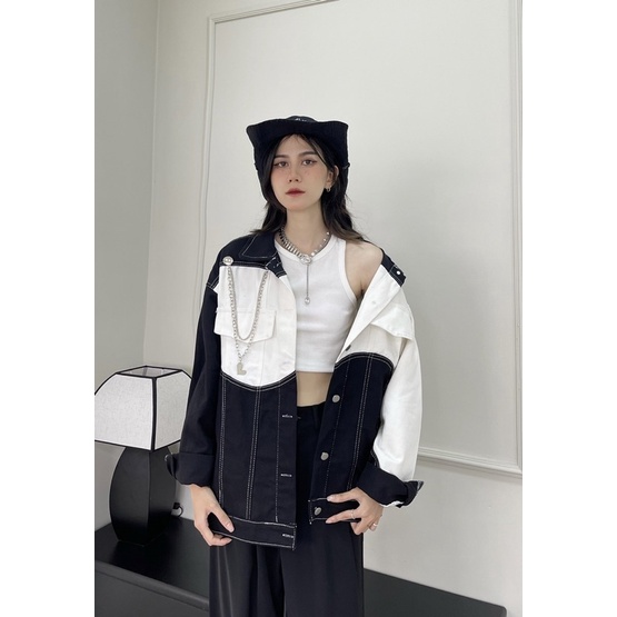 ÁO KHOÁC LƯỢN SÓNG KÈM DÂY RING