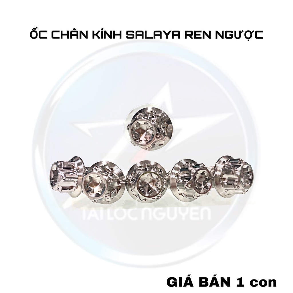 ỐC CHÂN KÍNH INOX SALAYA CHO XE MÁY