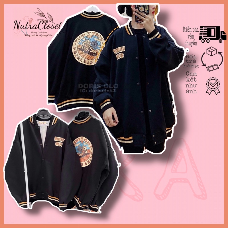 Áo khoác cardigan nỉ ngoại ulzzang unisex nam nữ