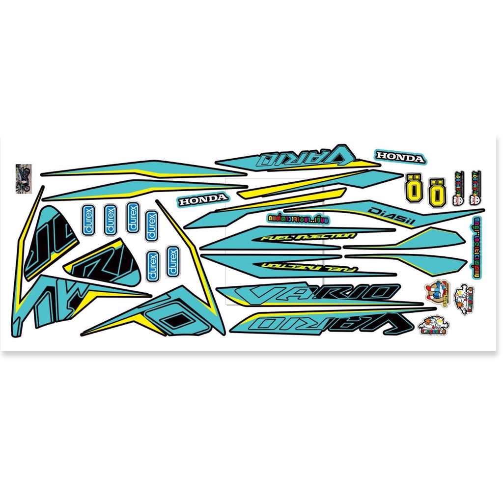 Tem vario 150 xanh đen new