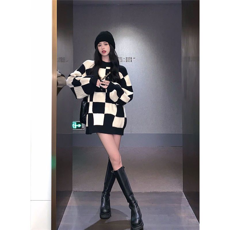 Áo Sweater Thiết Kế Dày Dặn Phong Cách Hàn Quốc Thời Trang Thu Đông Mới Cho Nữ