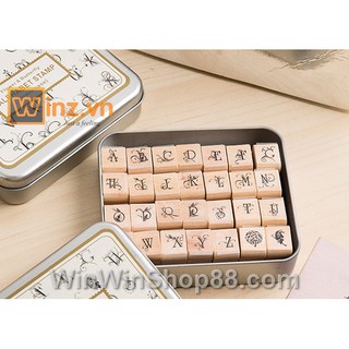 Bộ con dấu Alphabet (hộp thiếc) - Muasamhot1208
