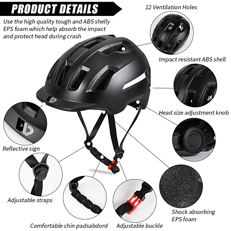 Mũ bảo hiểm WEST BIKING đúc nguyên khối siêu nhẹ có thể điều chỉnh kích thước cho nam