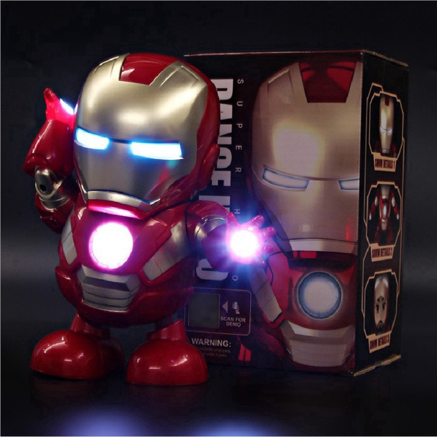 [Có sẵn] Người sắt IRON MAN mở mặt nạ ca hát nhảy múa thông minh