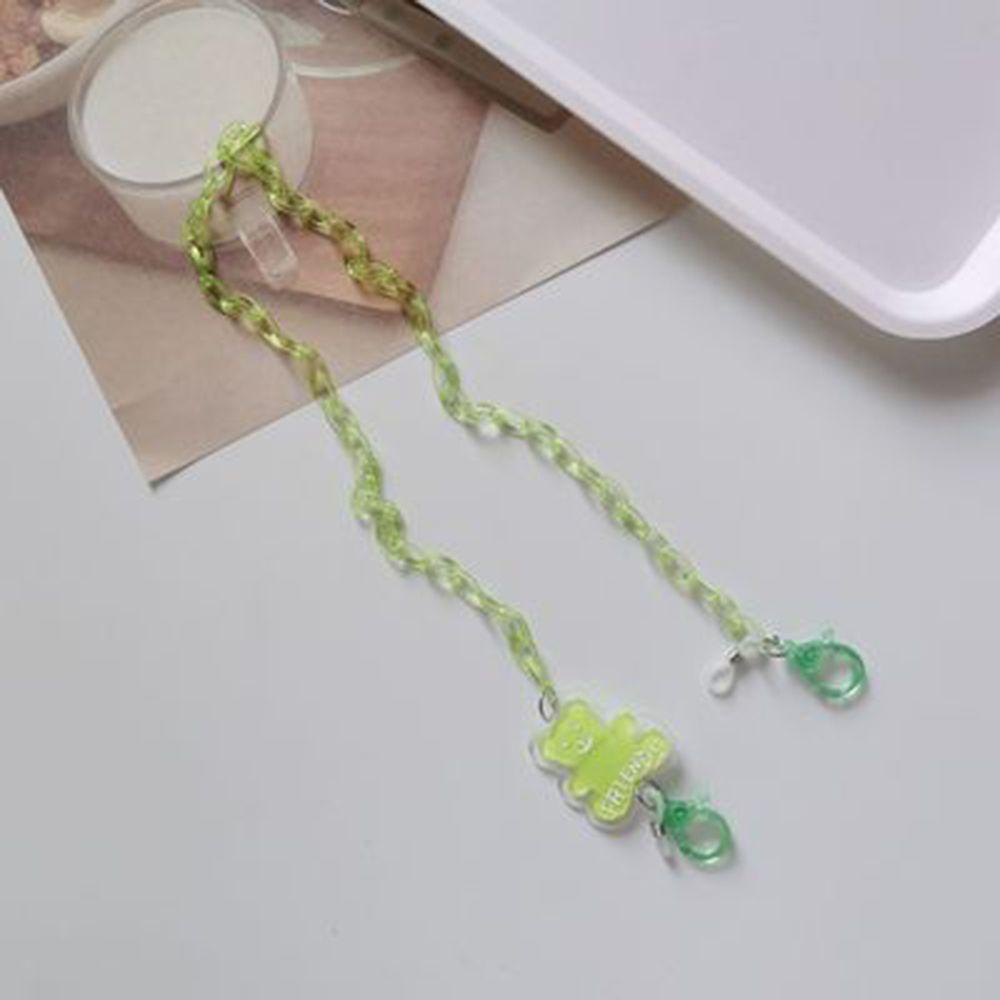 ESPO Dây Đeo Mắt Kính Bằng Acrylic Trong Suốt Họa Tiết Gấu Hoạt Hình Đáng Yêu