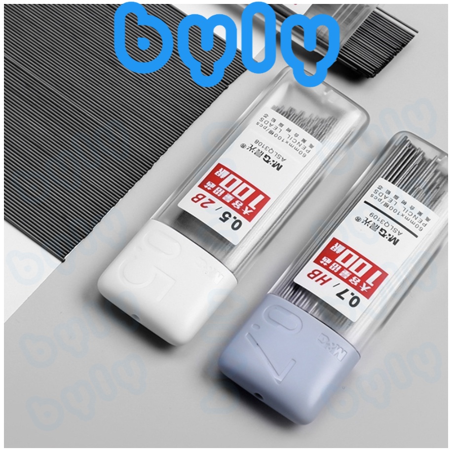 Tuýp 100 cái ruột bút chì bấm 2B ngòi 0.5mm M&G ASLQ3108 - ByLy Store