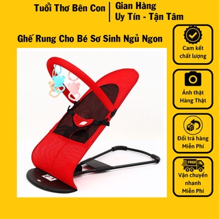 Ghế rung cho bé có kèm thanh treo đồ chơi - Ghế rung lưới cho bé