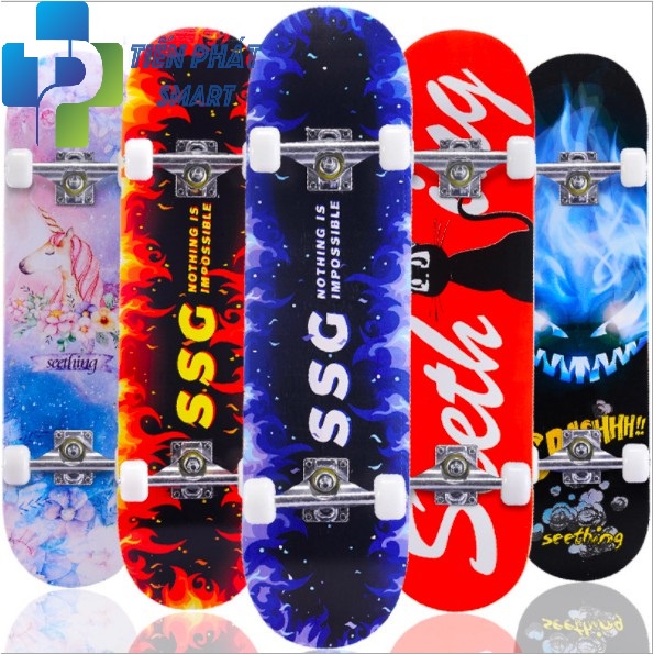 Ván Trượt Skateboard Gỗ Phong 7 Lớp , Mặt Nhám Cao Cấp, Ván Trượt Thể Thao Chuyên Nghiệp