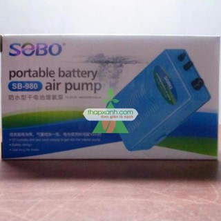 [Tặng kèm 1 Pin Đại] Máy sục khí SB-980 (Máy thổi ô xy) chạy PIN