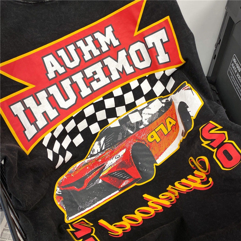 Áo Thun Tay Ngắn Cổ Tròn In Họa Tiết Phong Cách Preppy Cổ Tròn 19B6317 Cho Nam Và Nữ