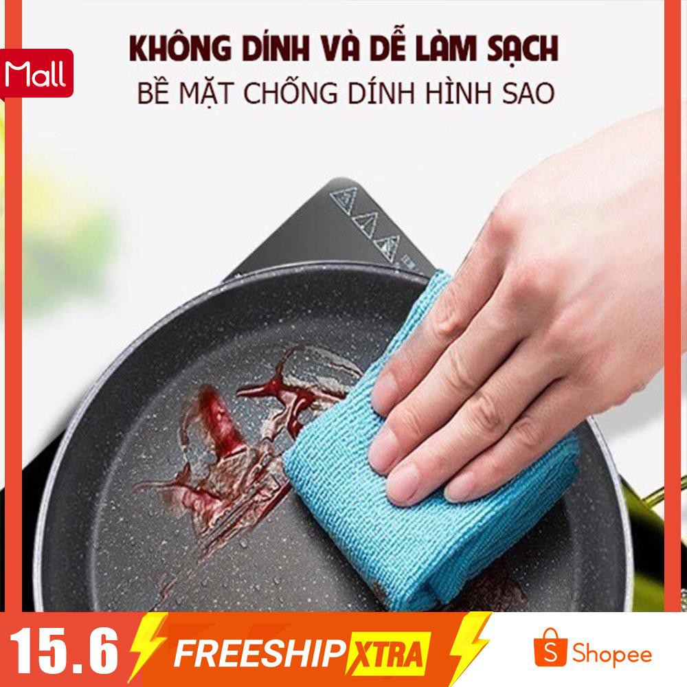 CHẢO ĐÁ CHỐNG DÍNH MEN HOA CƯƠNG đa năng - Dùng cho cả bếp từ