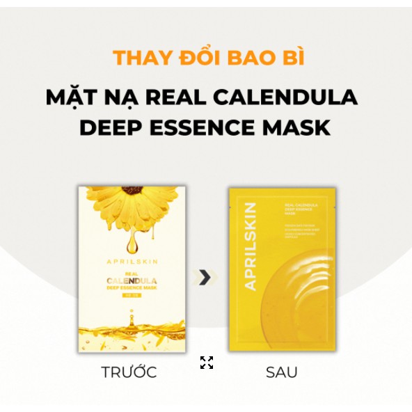 Set Mặt nạ dưỡng ẩm Aprilskin Real Calendula Deep Essence Mask 20g