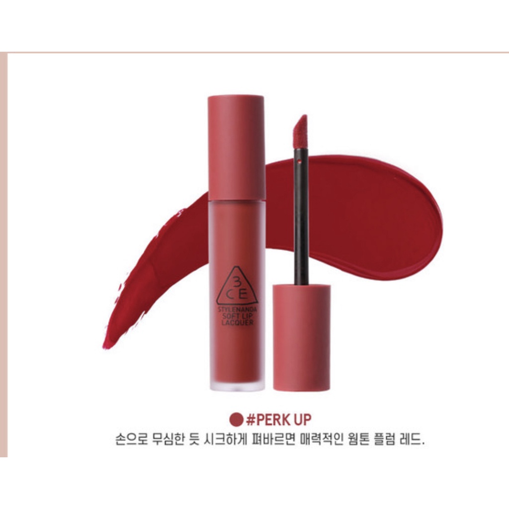 (CÓ BILL) Son Kem 3CE Màu Mới Soft Lip Lacquer