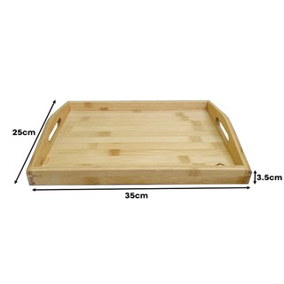 Khay gỗ tre tự nhiên, dùng để đựng trà, thức ăn – Thương hiệu SNF Bamboo and Craft