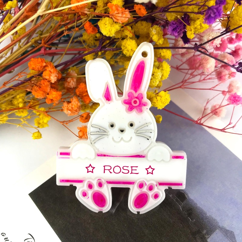 Khuôn Silicone Tạo Hình Làm Móc Khóa Hình Thỏ Phục Sinh Thủ Công