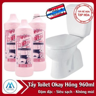 Tẩy tolet okay hồng 960ml nhập khẩu từ Thái Lan đậm đặc siêu sạch không mùi HZ