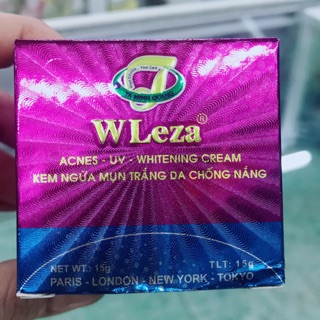 Kem ngừa mụn trắng da chống nắng Wleza tím