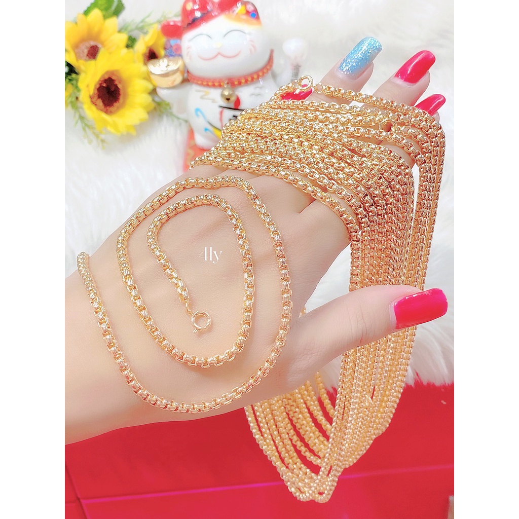 UHA  - Dây chuyền nam cong bọng mạ vàng 18K cao cấp (giá tốt nhất) DC50