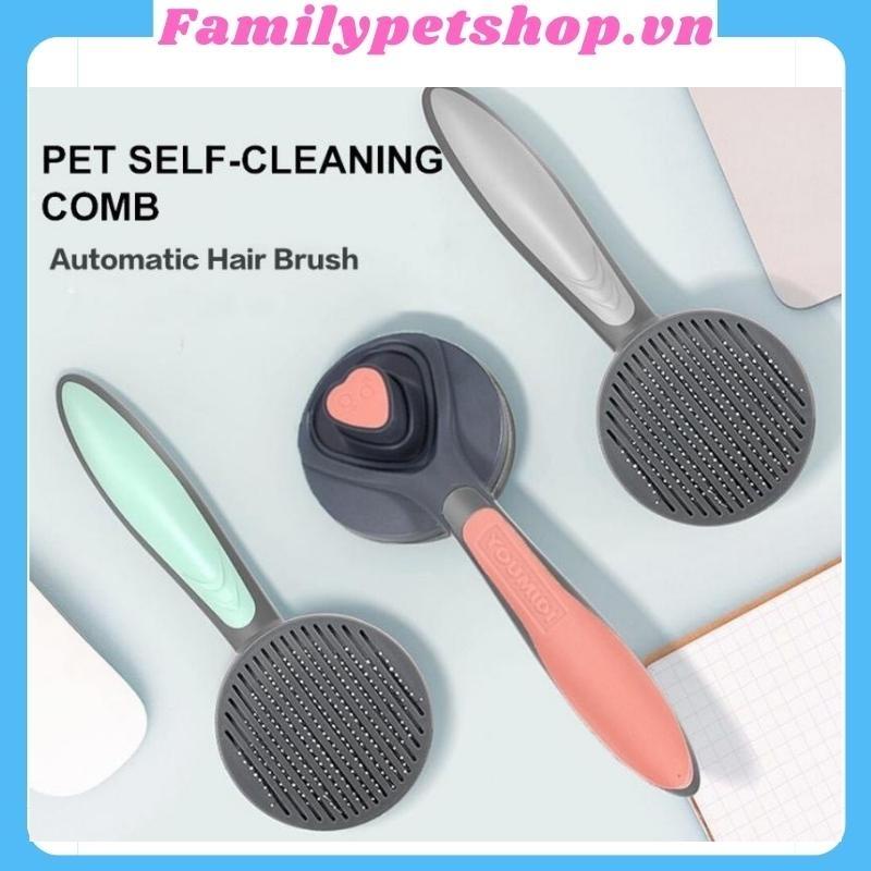 Lược chải lông cho chó mèo có nút bấm PAKEWAy chính hãng-familypetshop.vn