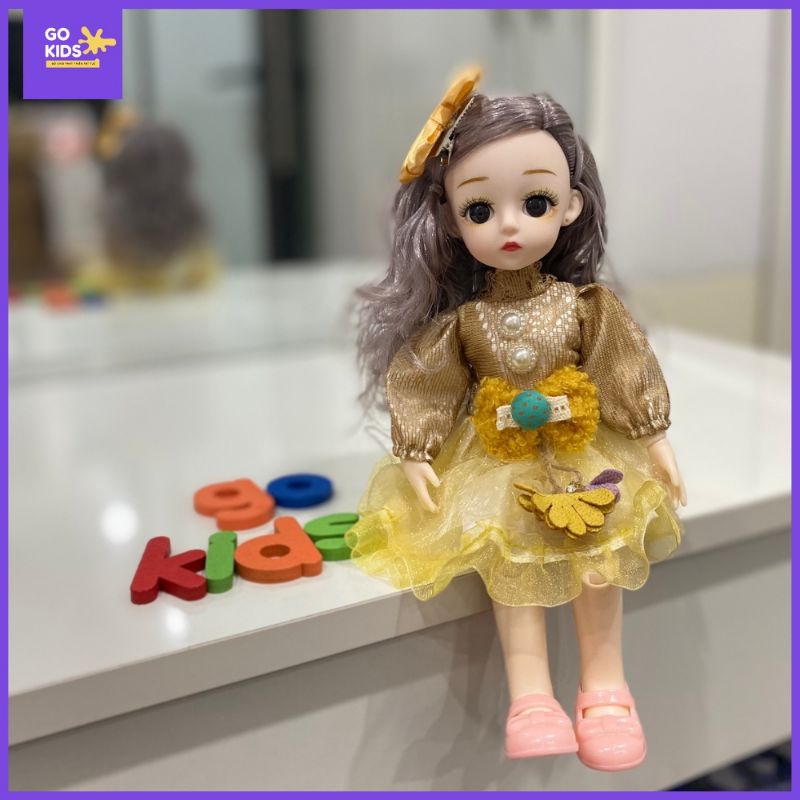 Búp bê mắt đá 30cm, 18 khớp cử động linh hoạt