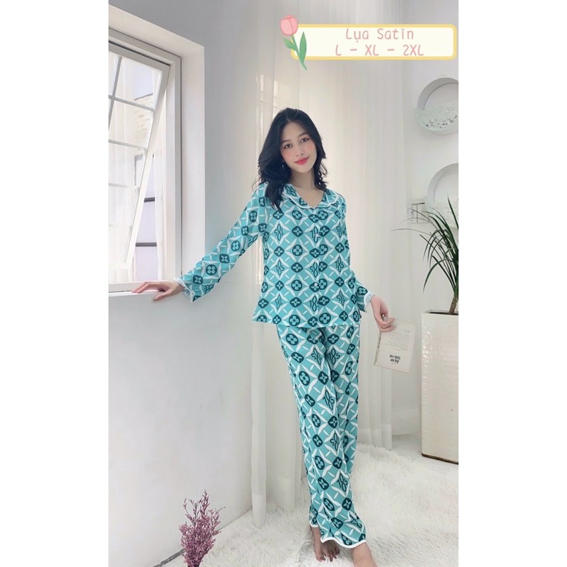 PIJAMA BIGSIZE (L,XL,2XL) LỤA SATIN CAO CẤP MỀM MƯỢT - ĐỒ BỘ MẶC NHÀ XINH