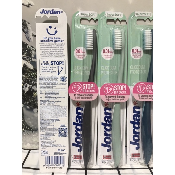 [Mua 1 tặng 1] Bàn chải đánh răng Jordan Click Gum Protector