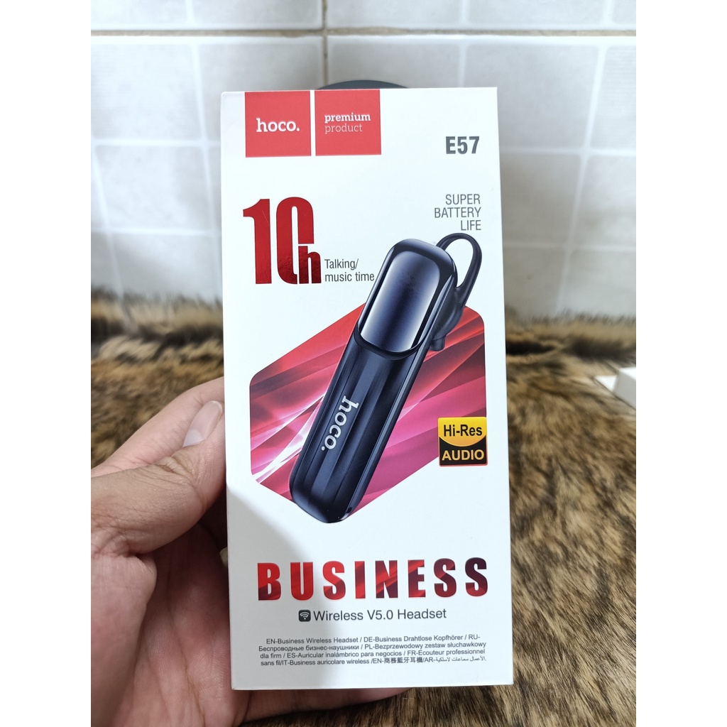 ⚡Tai nghe Bluetooth E57⚡ Pin nghe 10h | Có Mic đàm thoại | 1 bên tai | Chính hãng Hoco | BH 12 tháng | VILATSHOP