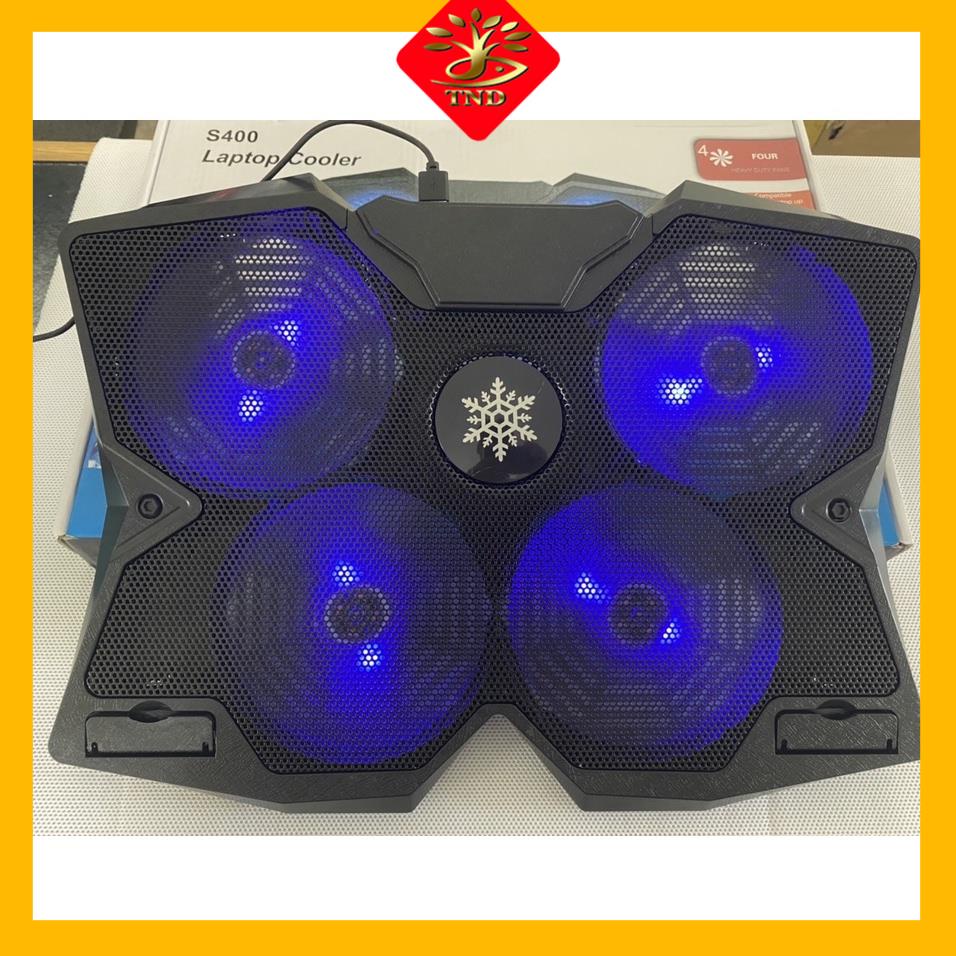 Đế Tản Nhiệt Laptop Cooling Pad S400  có led - Hàng chính hãng