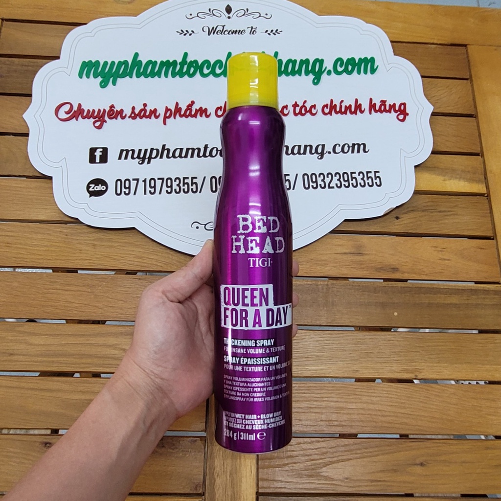 XỊT TẠO PHỒNG TIGI BEDHEAD SUPER STAR QUEEN FOR A DAY 311ML