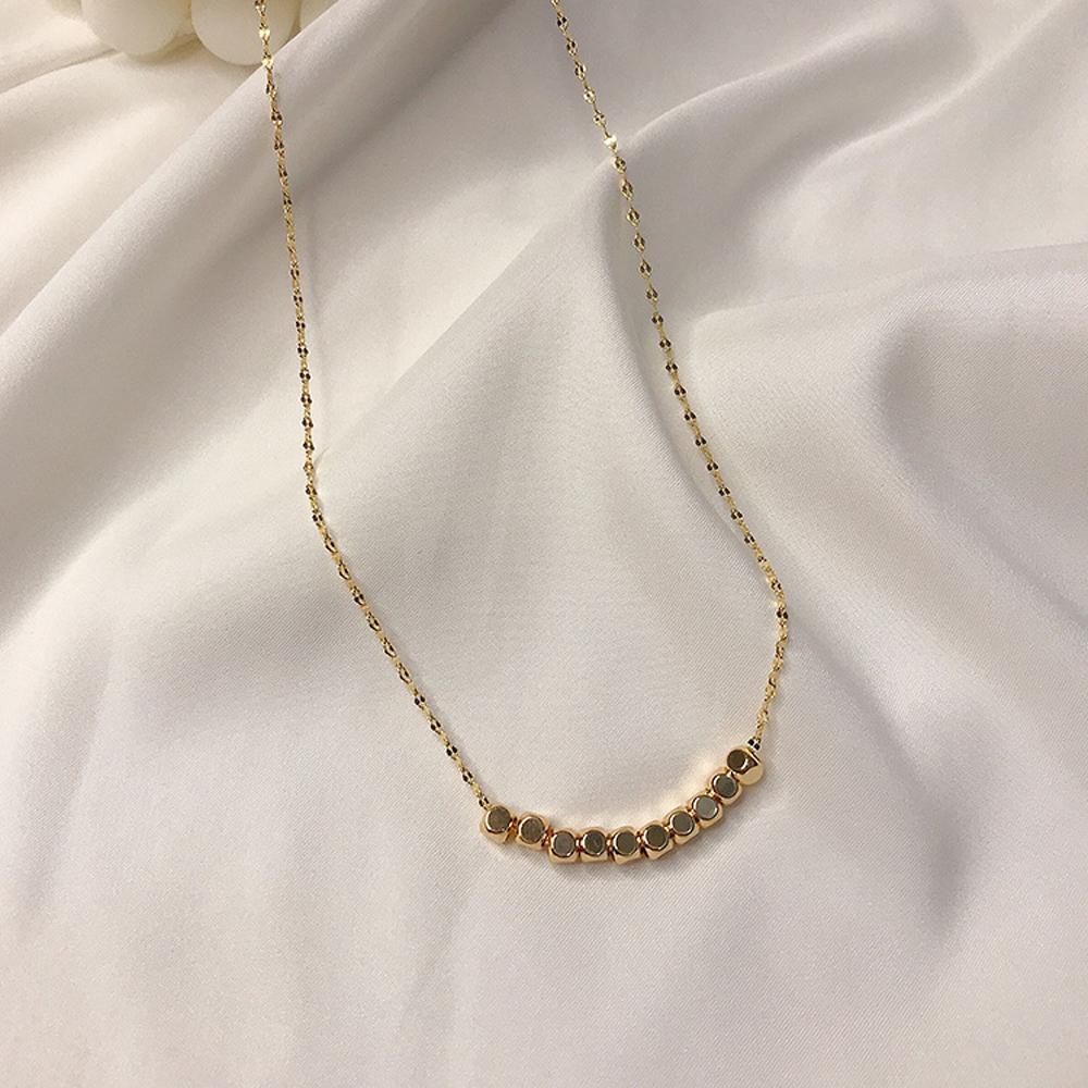 Vòng cổ Mặt Khối Vuông Đính Đá Phong Cách Vintage Độc Đáo|Màu Sắc / Nhiều Màu