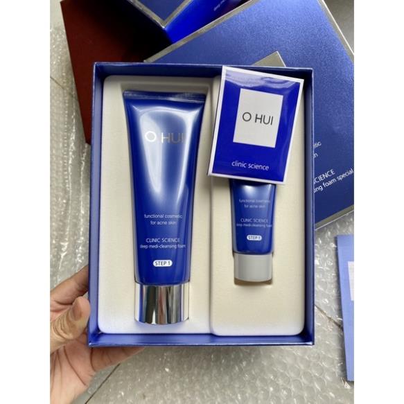 Set sữa rửa mặt sạch sâu hết mụn OHUI Clinic Science Deep Medi-Cleansing Foam 160ml - Nội địa LG Hàn Quốc