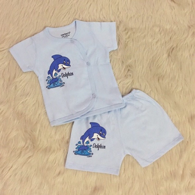 Bộ carter ngắn tay cho bé có cột dây