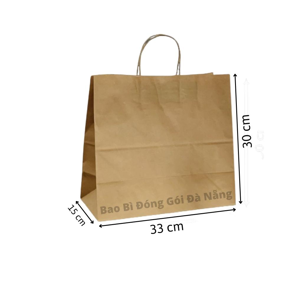 Túi giấy Kraft có quai, túi xi măng có quai, đựng quà tặng, quần áo, định lượng 80 Gsm