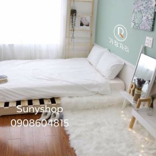 Thảm lông chụp hình màu trắng cao cấp