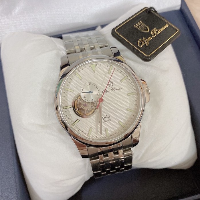 Đồng hồ nam Olym Pianus Automatic Tự Động, 3 kim rưỡi, lộ cơ máy 990-09AM