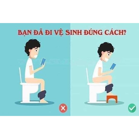 {HOT} -  Ghế kê chân toilet chống táo bón, đi vệ sinh đúng cách, tốt cho sức khỏe