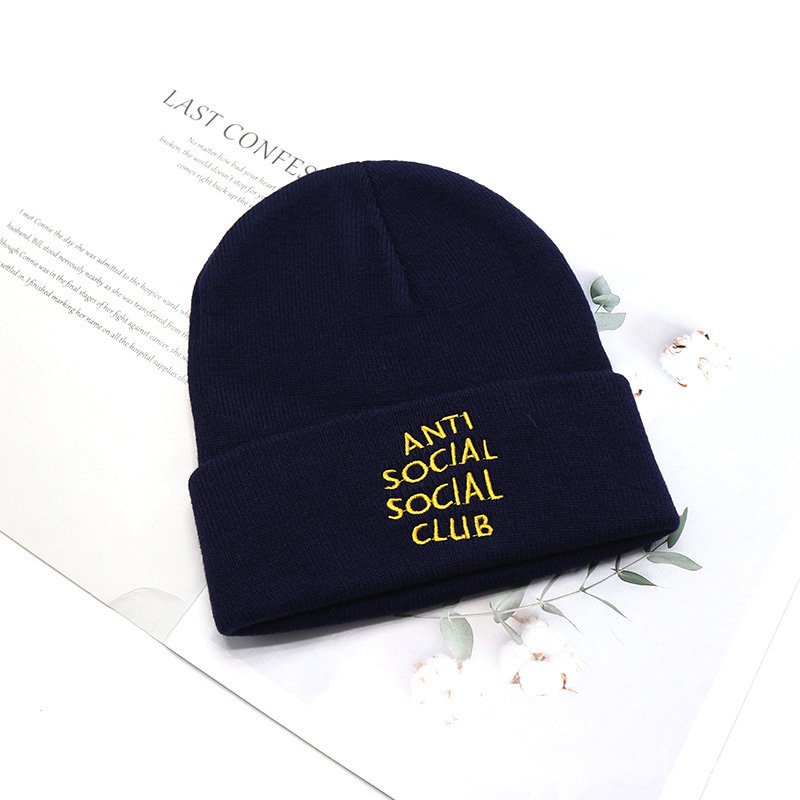 Mũ Nón Len ANTI SOCIAL CLUB ASSC phong cách hip hop thời trang đường phố 4 màu - SẴN HÀNG- L04