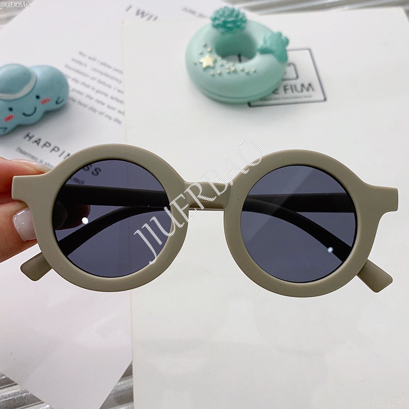Mắt Kính Gọng Nhựa Tròn Chống Bức Xạ UV380 Dễ Thương Thời Trang Cho Bé