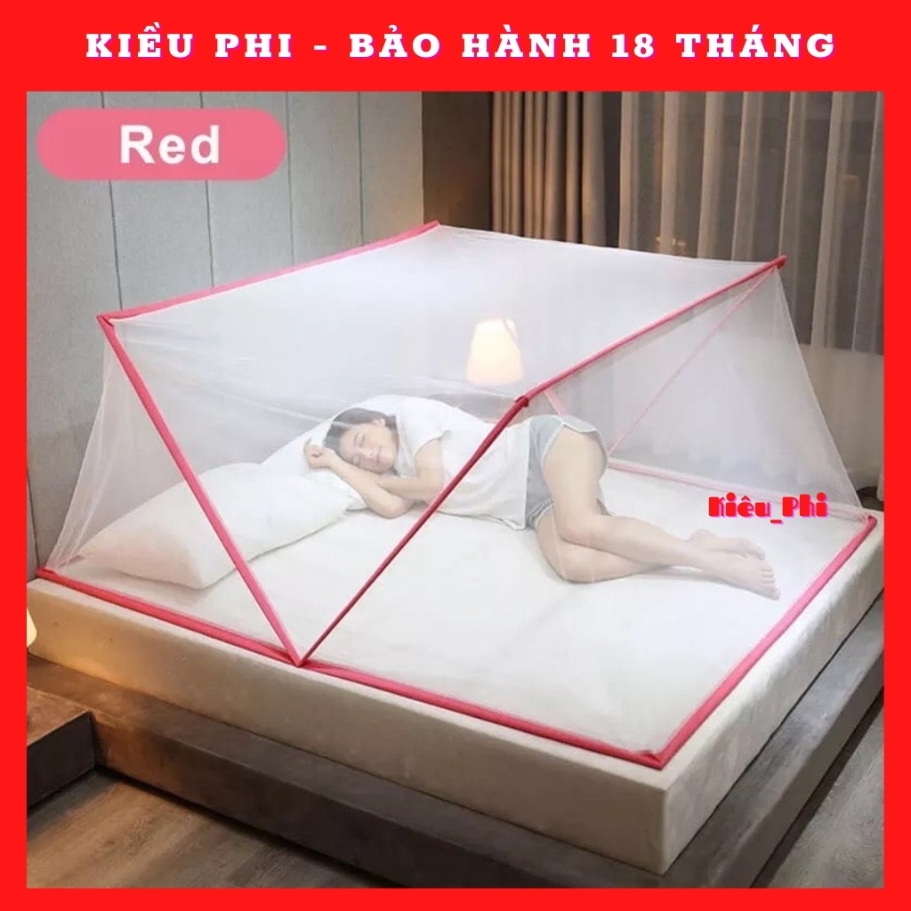 Màn chụp tự bung Kiều Phi  - mùng chụp gia đình đỉnh vuông gấp gọn tiện dụng bảo hành 18 tháng