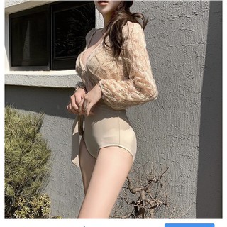 Bikini tay dài ren