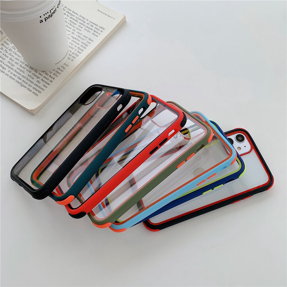 Ốp Lưng Trong Suốt Có Khung Đỡ Cho Iphone 11 Pro Max Xs Se 2 Xr X 7 8 6 6s Plus | BigBuy360 - bigbuy360.vn