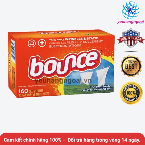 Giấy Thơm Quần Áo Bounce 4 in 1 -160 tờ của Mỹ ( Mùi Việt Kiều)