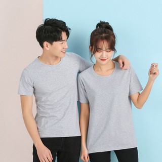 Áo thun trơn MÀU XÁM, chất liệu cotton - Áo phông Nam Nữ cổ tròn thấm hút mồ hôi, dễ phối đồ. Nhận IN ẤN theo yêu cầu
