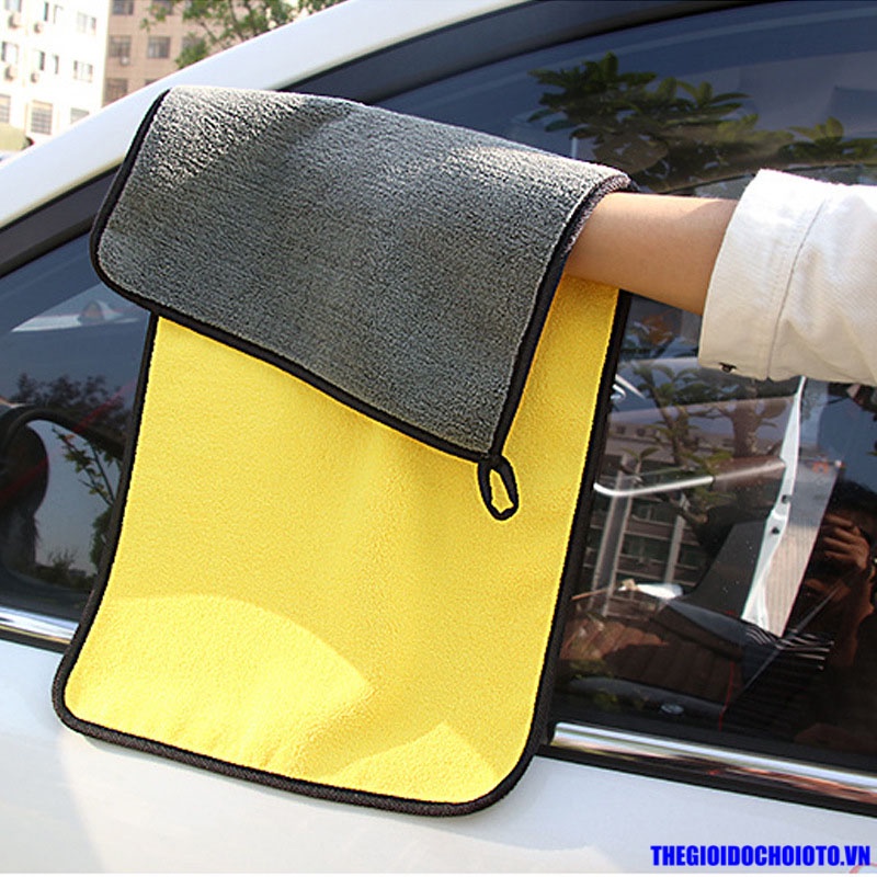 Khăn Lau Microfiber 2 Lớp Lau Xe Ô Tô, Nhà Cửa Chuyên Dụng, Khăn Lau Vệ Sinh Ô Tô, Xe Máy
