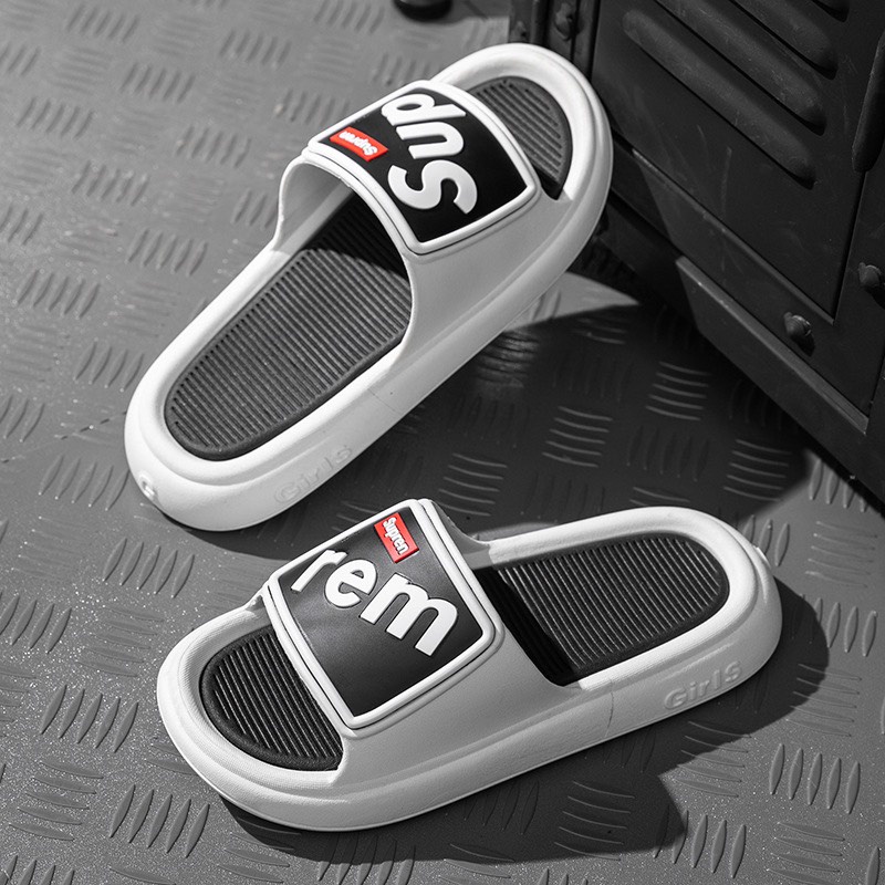 Dép quai ngang nam và nữ SUPREN đế cao 4,5cm tôn chân cực đẹp, Dép thời trang hot trend 2022